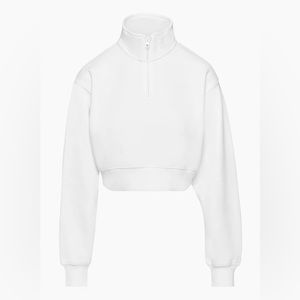 Aritzia Tna Cozy Fleece Perfect 1/4 Zip Sweatshirt